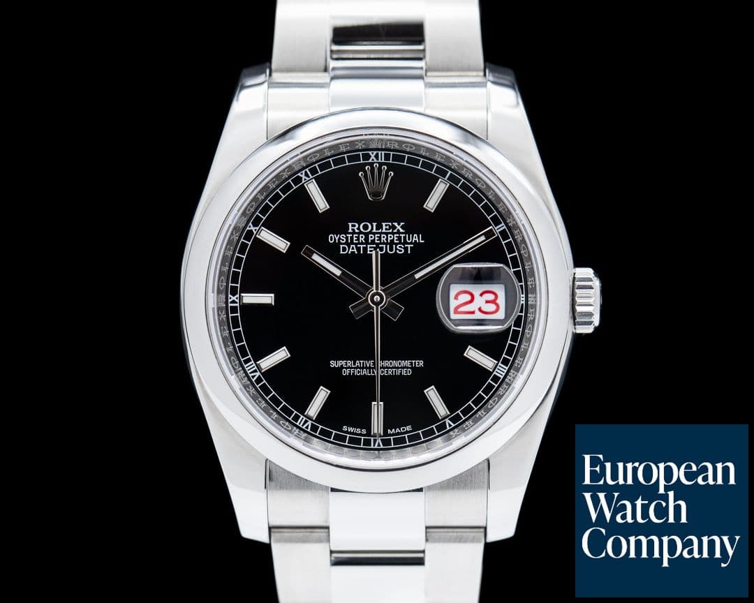 Image of Rolex Datejust Black Stick Dial SS / SS