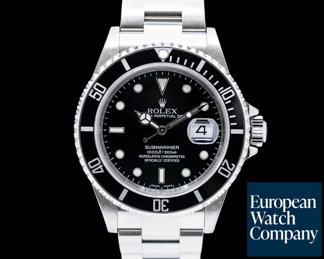 Image of Rolex Submariner 16610 Date SS BOX & PAPERS 2006