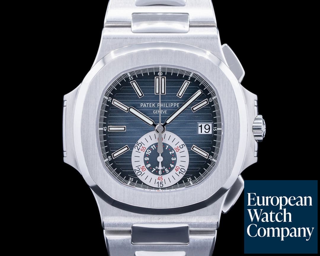 Image of Patek Philippe Nautilus 5980/1A Chronograph SS Blue Dial