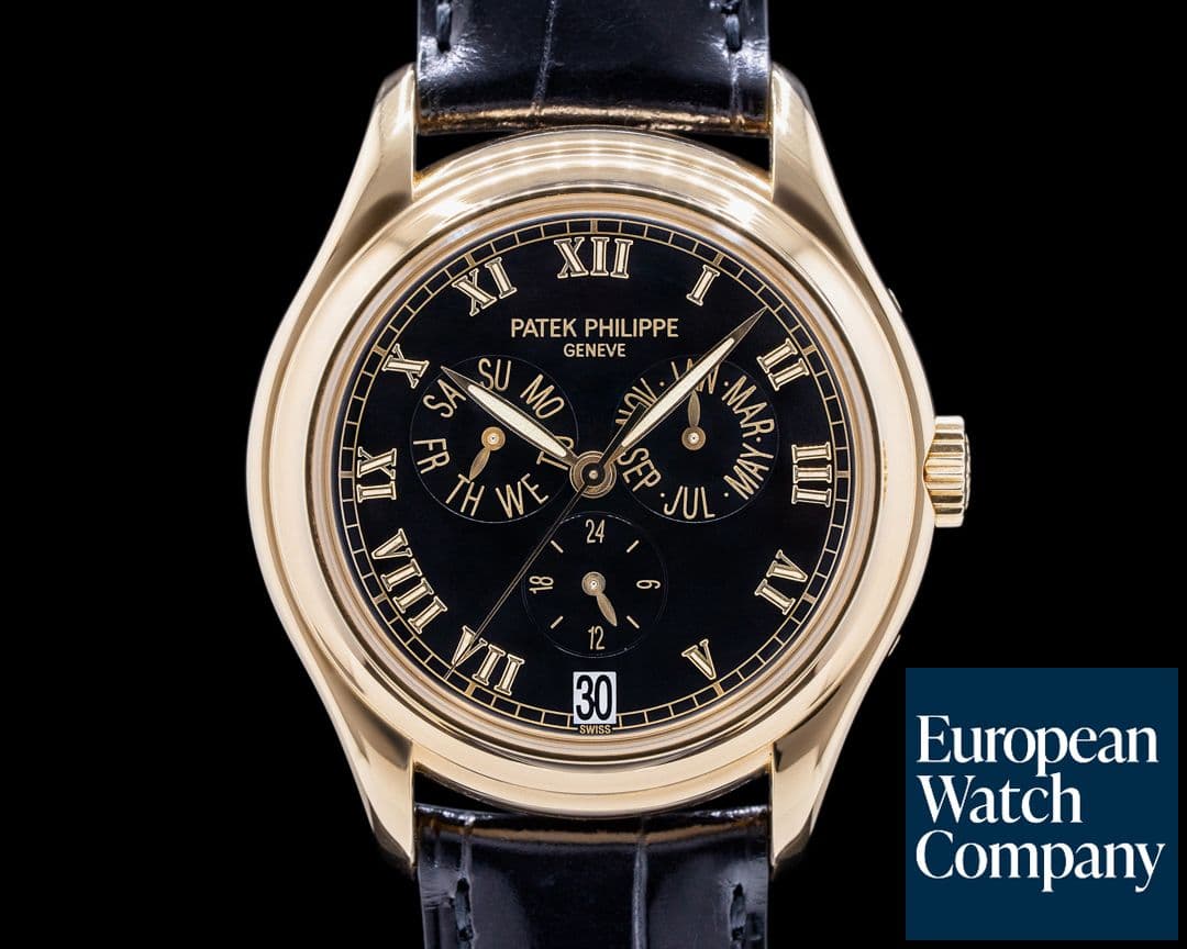 Image of Patek Philippe 5035J Annual Calendar Black Dial Yellow Gold
