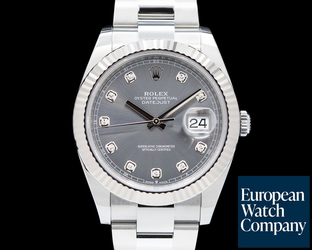 Image of Rolex Datejust 41 Grey Dial DIAMONDS 2023.