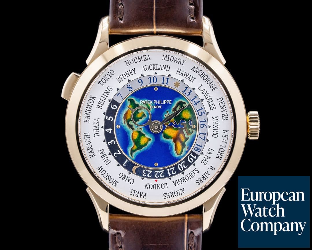 Image of Patek Philippe World Time 5231J Enamel Dial 18K Yellow Gold UNWORN