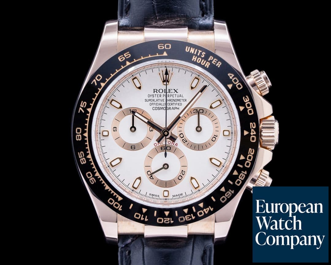 Image of Rolex Cosmograph Daytona 116515LN 18K Rose Gold Ivory Dial / Alligator 