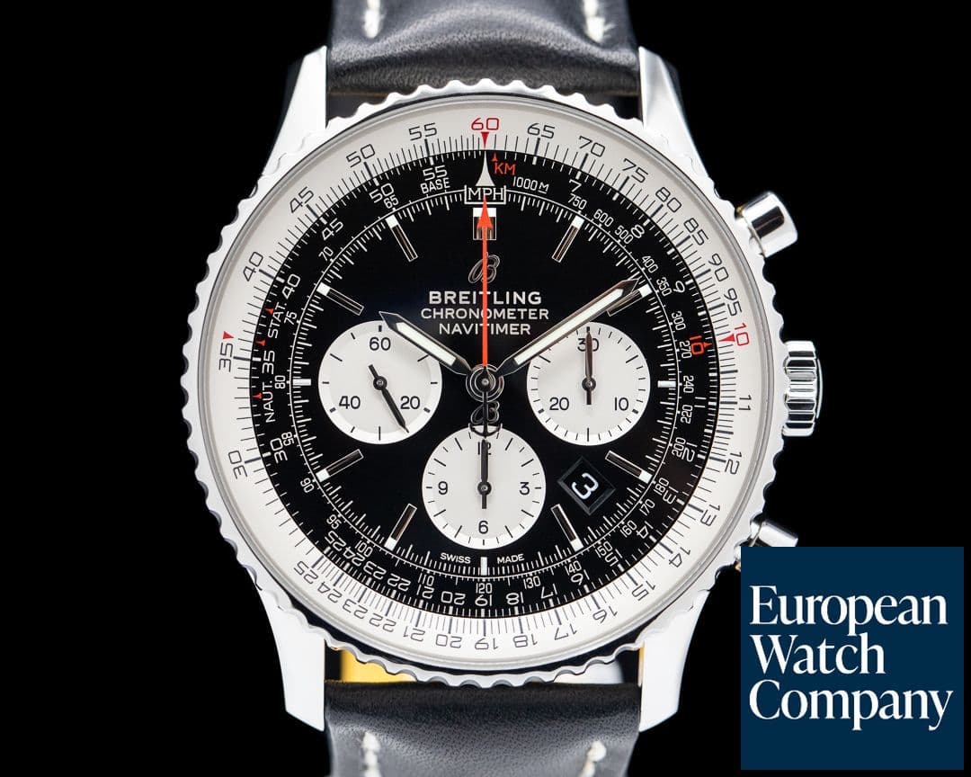 Image of Breitling Navitimer 01 B01 Chronograph Black Dial S/S