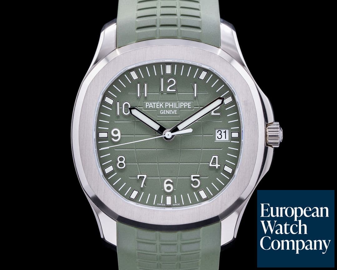 Image of Patek Philippe Aquanaut 5168G 18K White Gold / Khaki Green Dial UNWORN