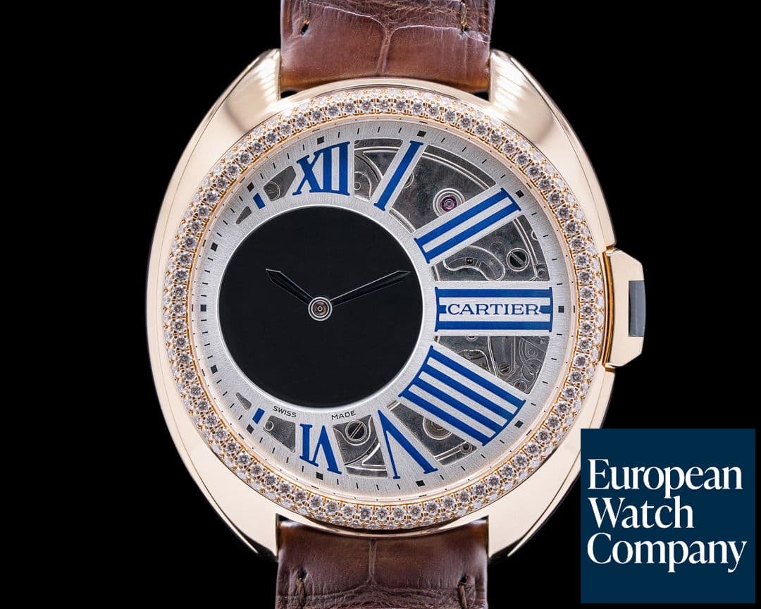 Image of Cartier Cle de Cartier Mystery Openworked Dial Diamond Bezel 41MM