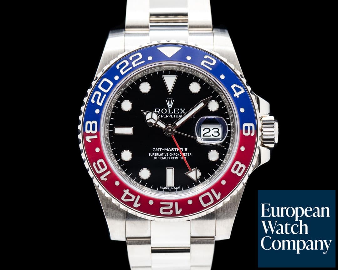 Image of Rolex GMT Master II 116719 Ceramic "Pepsi" 18k Black Dial 