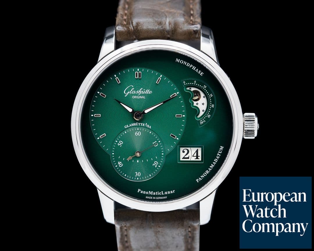 Image of Glashutte Original PanoMaticLunar Dark Green Dial