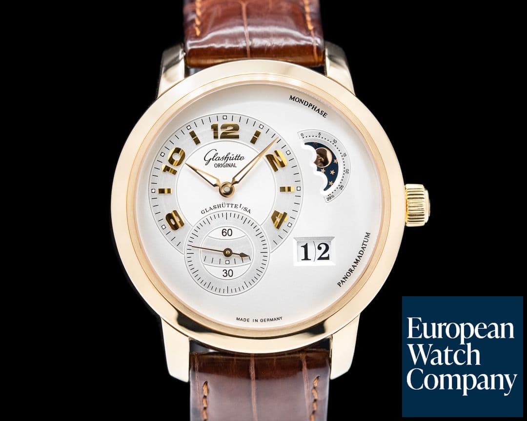 Image of Glashutte Original PanoMaticLunar XL 18K RG Silver Dial