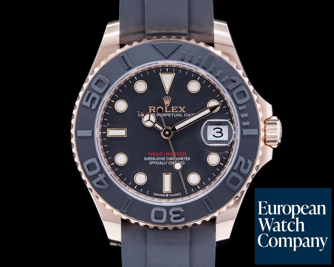 Image of Rolex Yacht Master 18K Rose Gold / Rubber MIDSIZE 37MM 2023
