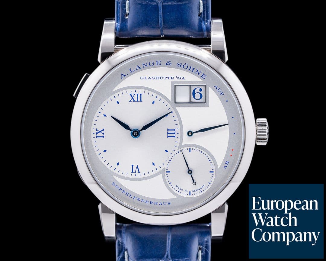Image of A. Lange and Sohne Lange 1 25th Anniversary 191.066 18k WG Half Hunter LIMITED