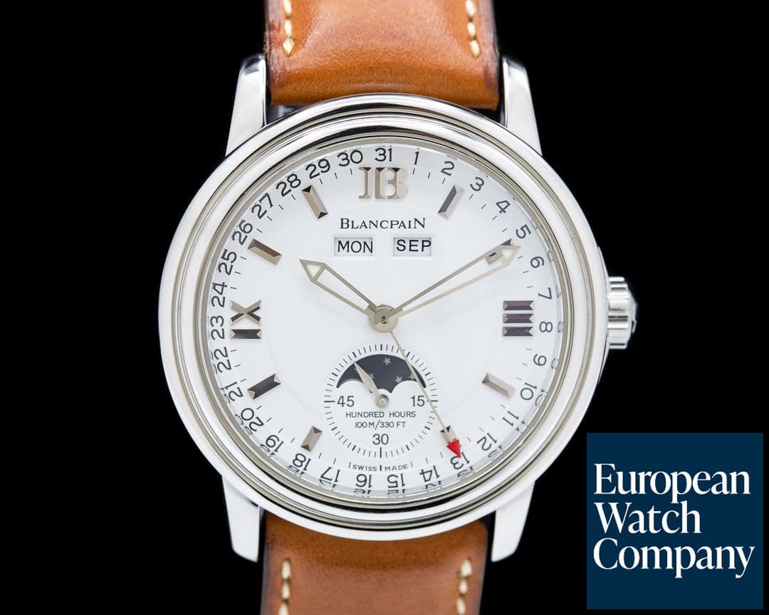 Image of Blancpain Triple Date Moon White Dial Steel