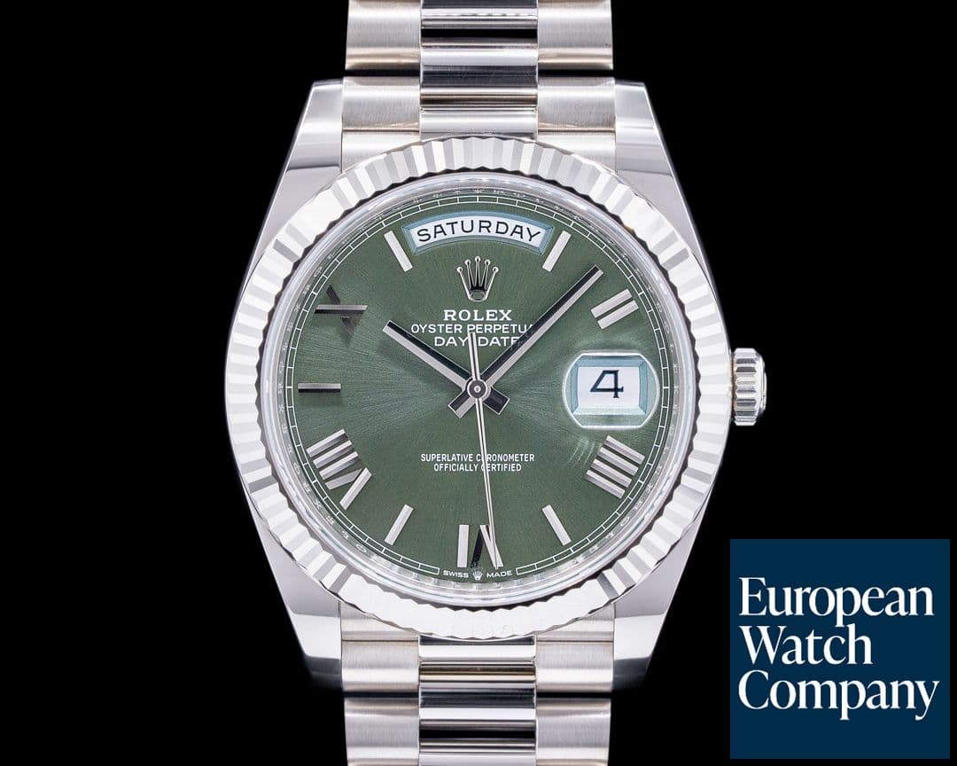 Image of Rolex Day Date President 18K White Gold Green Dial 40MM 2023