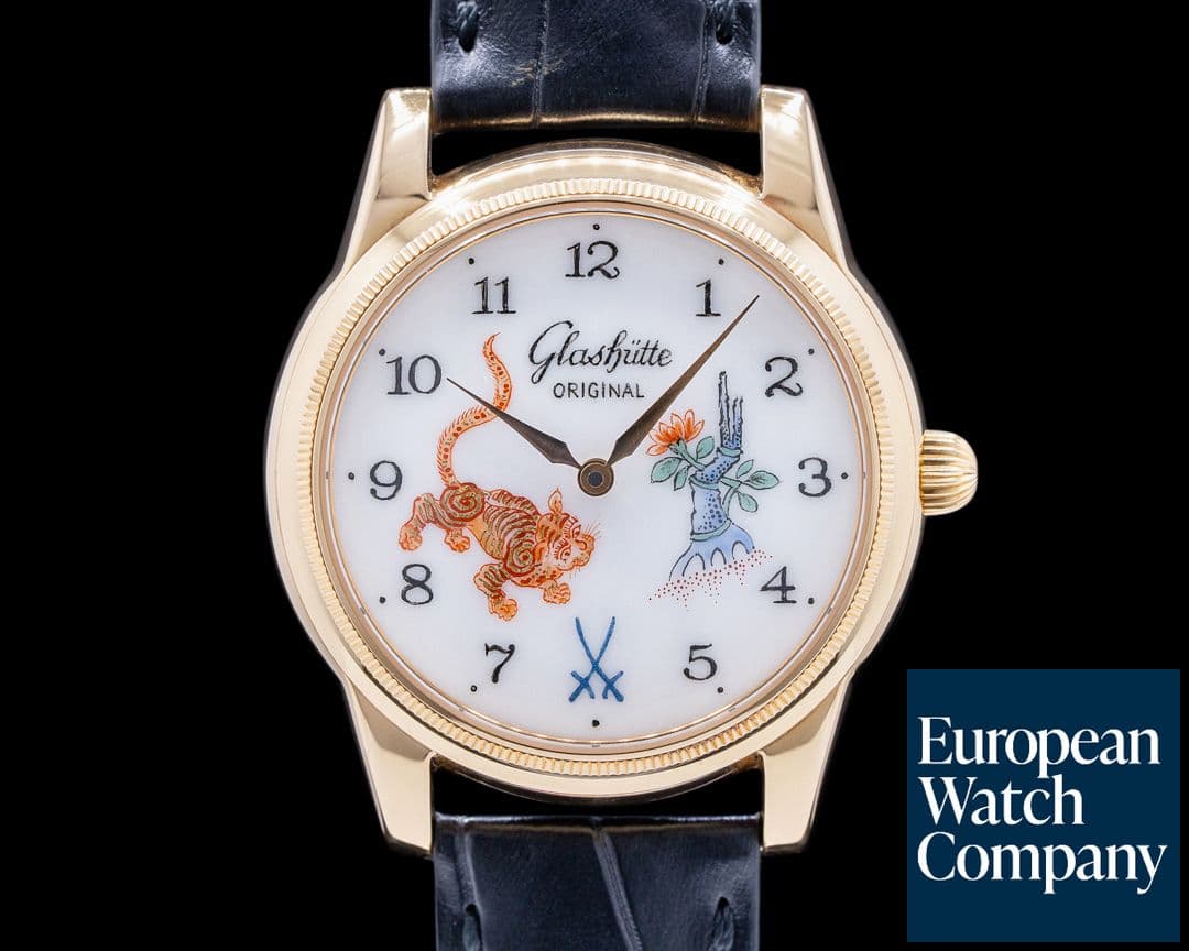 Image of Glashutte Original 1845 Meissen Last Edition Porcelain Dial 18K Rose Gold