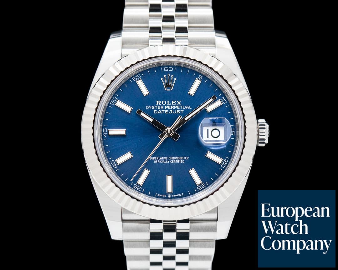 Image of Rolex Datejust 41 Blue Stick Dial SS/SS 2023