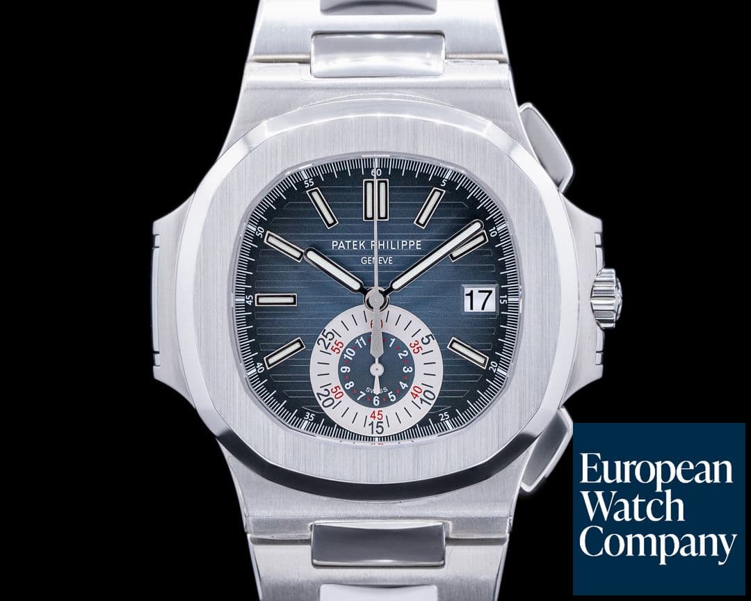 Image of Patek Philippe Nautilus 5980/1A Chronograph SS Blue Dial