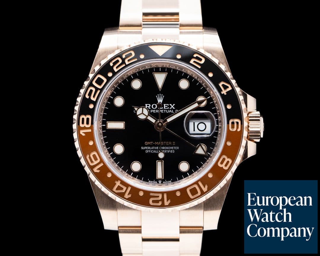 Image of Rolex GMT Master II 126715 18K Everose Ceramic Root Beer
