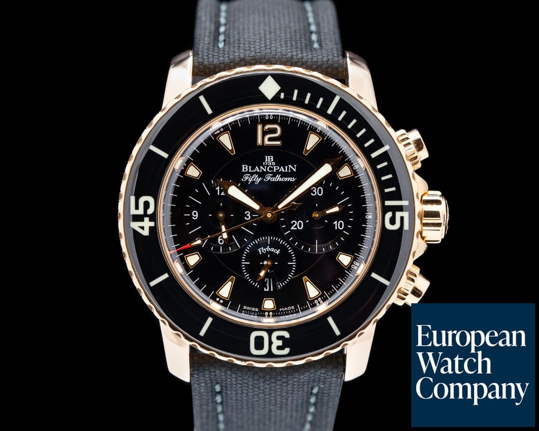 Image of Blancpain Fifty Fathoms Chronograph 18K Rose Gold