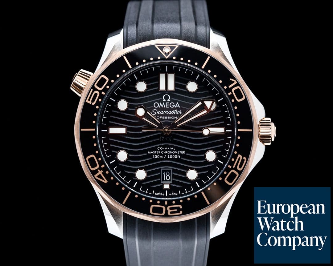 Image of Omega Seamaster Diver 300M Black SS / 18k Rose Gold 2023 UNWORN