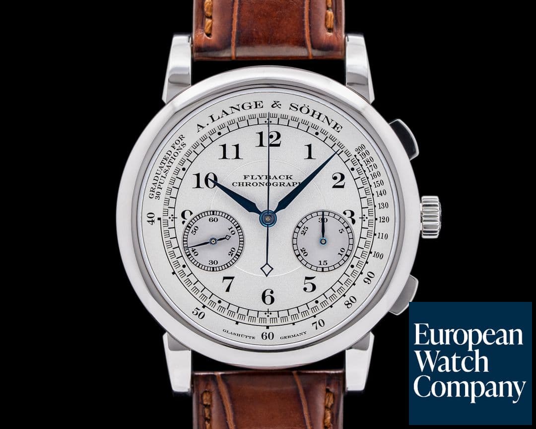 Image of A. Lange and Sohne 1815 Flyback Chronograph 401.026 Silver Dial 18K White Gold