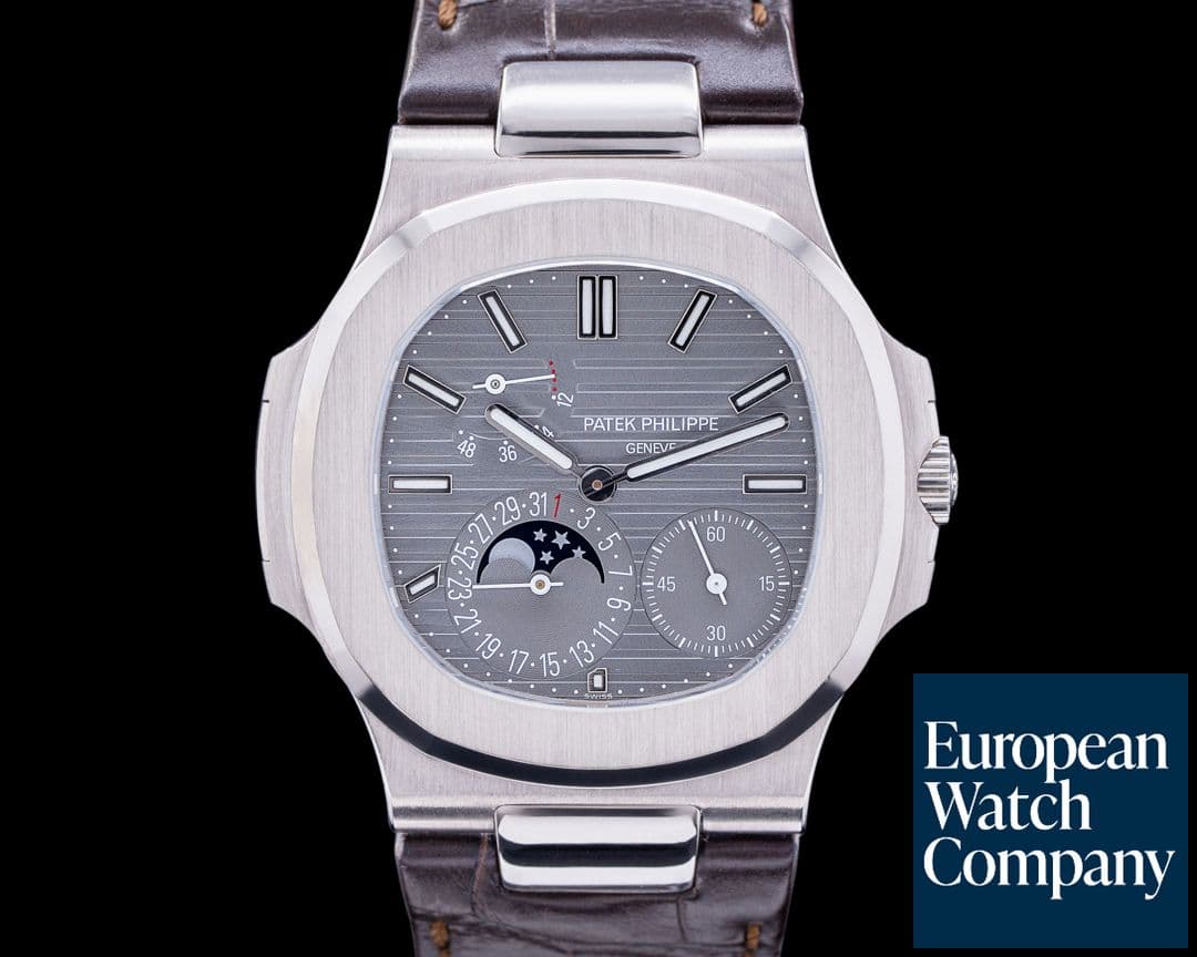 Image of Patek Philippe Nautilus 5712G Power Reserve Moonphase 18K White Gold