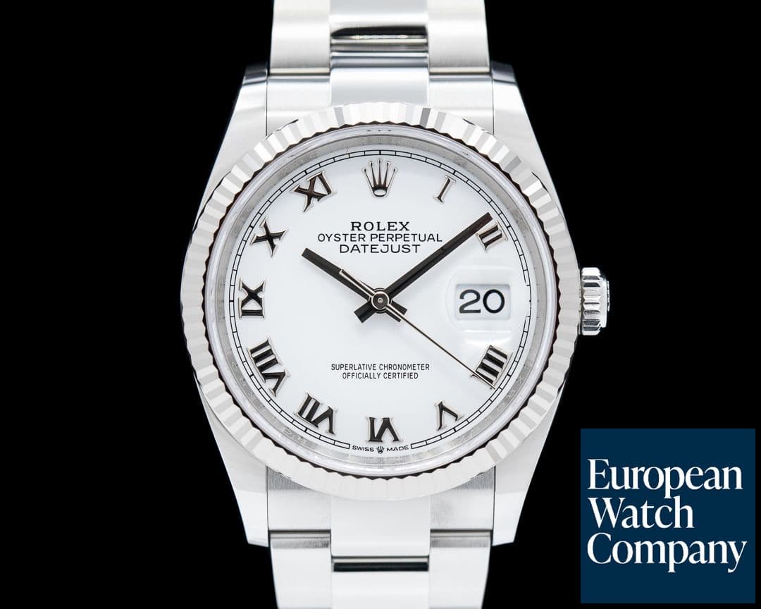 Image of Rolex Datejust White Roman Dial / Oyster
