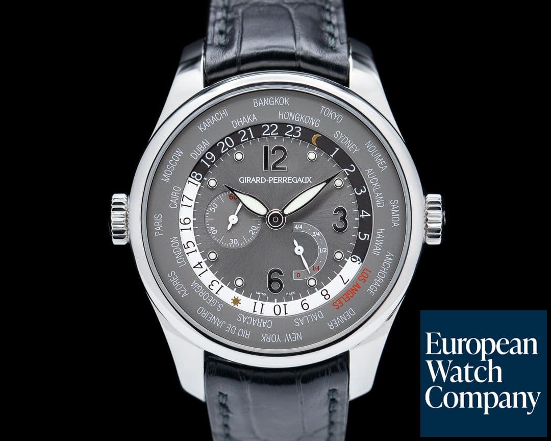 Image of Girard Perregaux World Time WW.TC Los Angeles Edition Gray Dial SS LE of 60