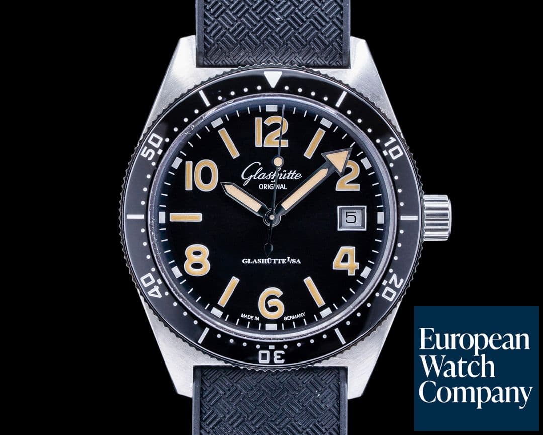 Image of Glashutte Original SeaQ Black Dial SS 