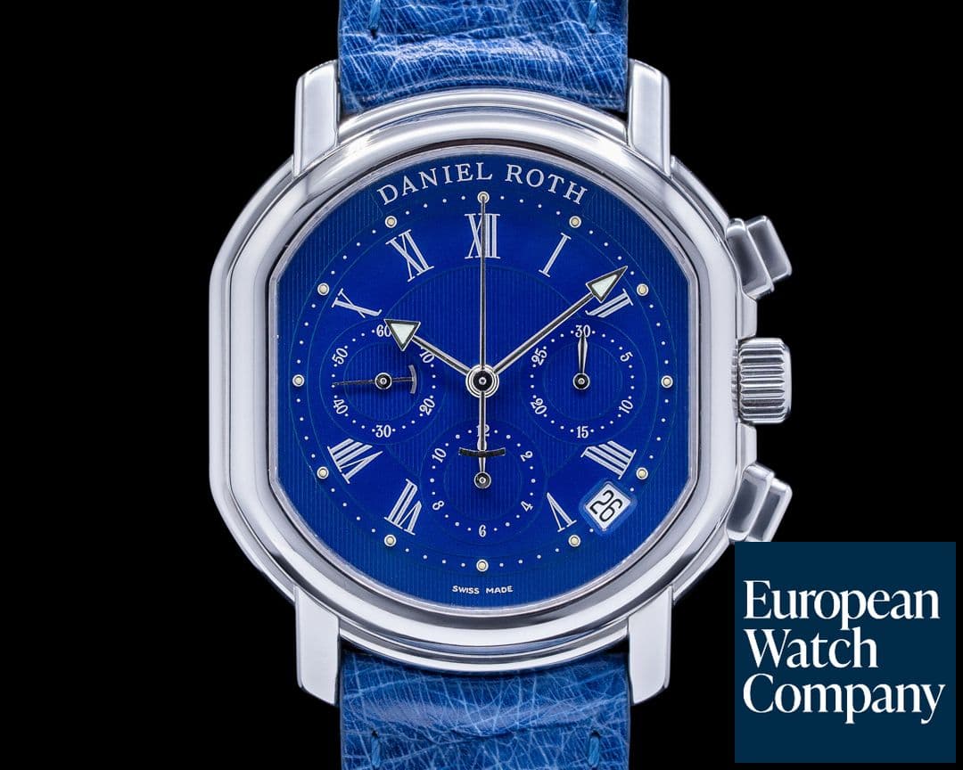 Image of Daniel Roth Masters Chronograph Automatic Blue Dial SS S247 RARE