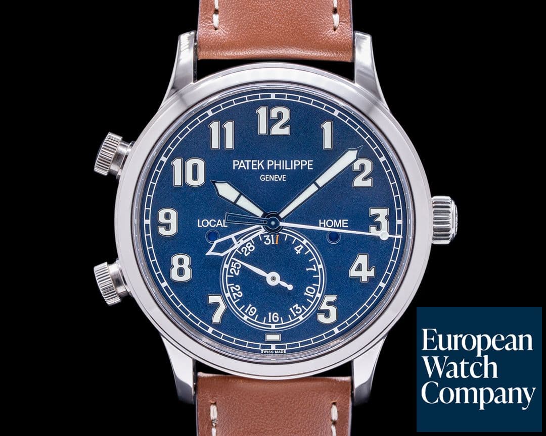 Image of Patek Philippe Calatrava 5524G Pilot Travel Time 18k White Gold