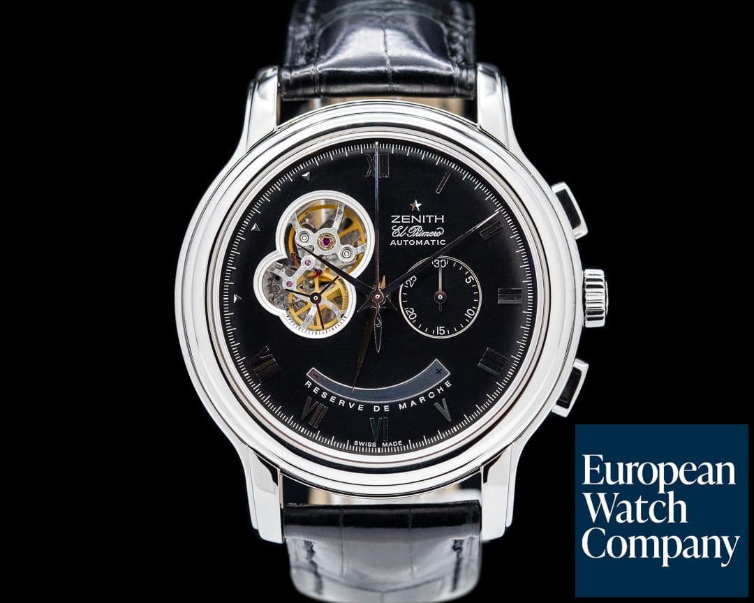 Image of Zenith Chronomaster Open XXT Black Dial SS / Strap