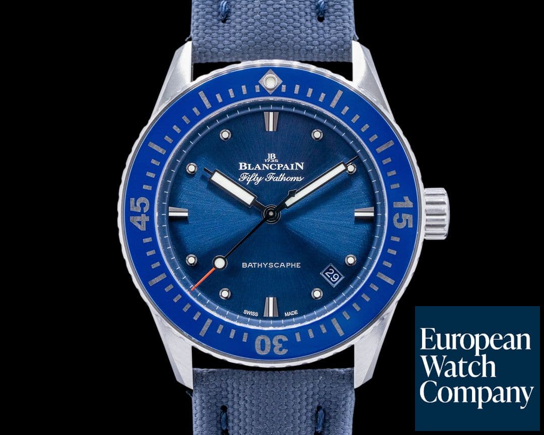 Image of Blancpain Fifty Fathoms Bathyscaphe Blue Dial 38MM 2023