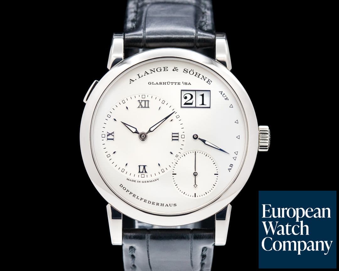 Image of A. Lange and Sohne Lange 1 191.039 18K White Gold Silver Dial 