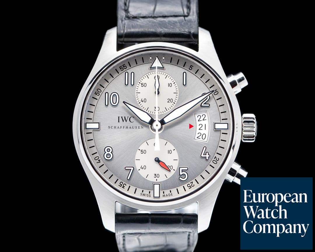 Image of IWC Pilot Spitfire Chronograph SS Silver Dial 