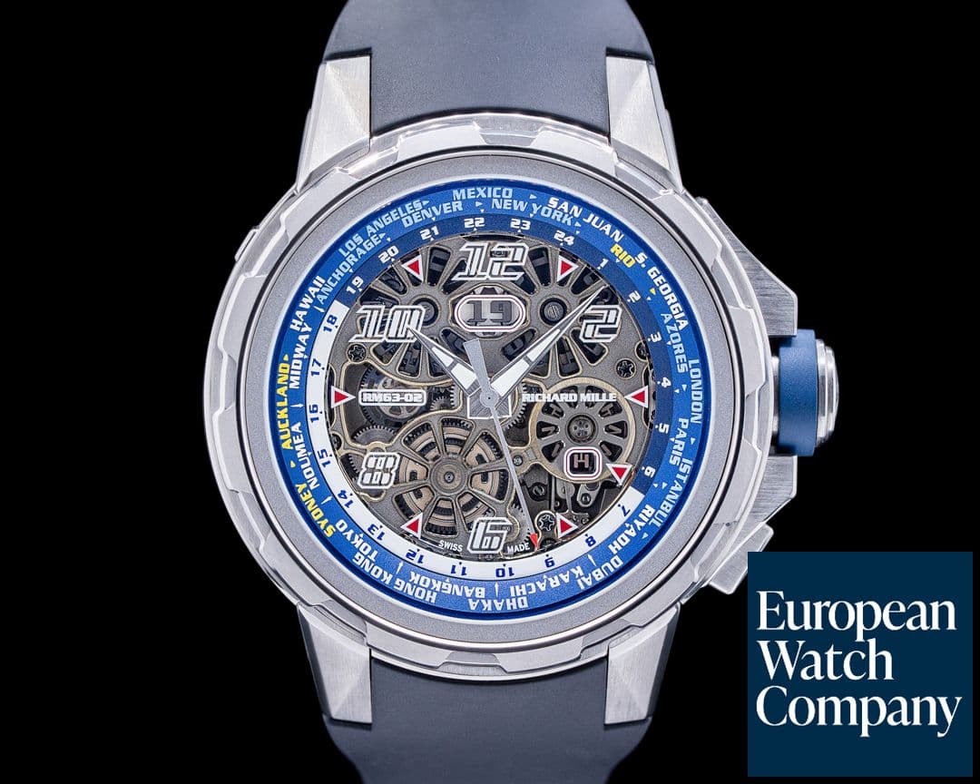 Image of Richard Mille RM63-02 Automatic Winding Worldtimer Titanium FULL SET