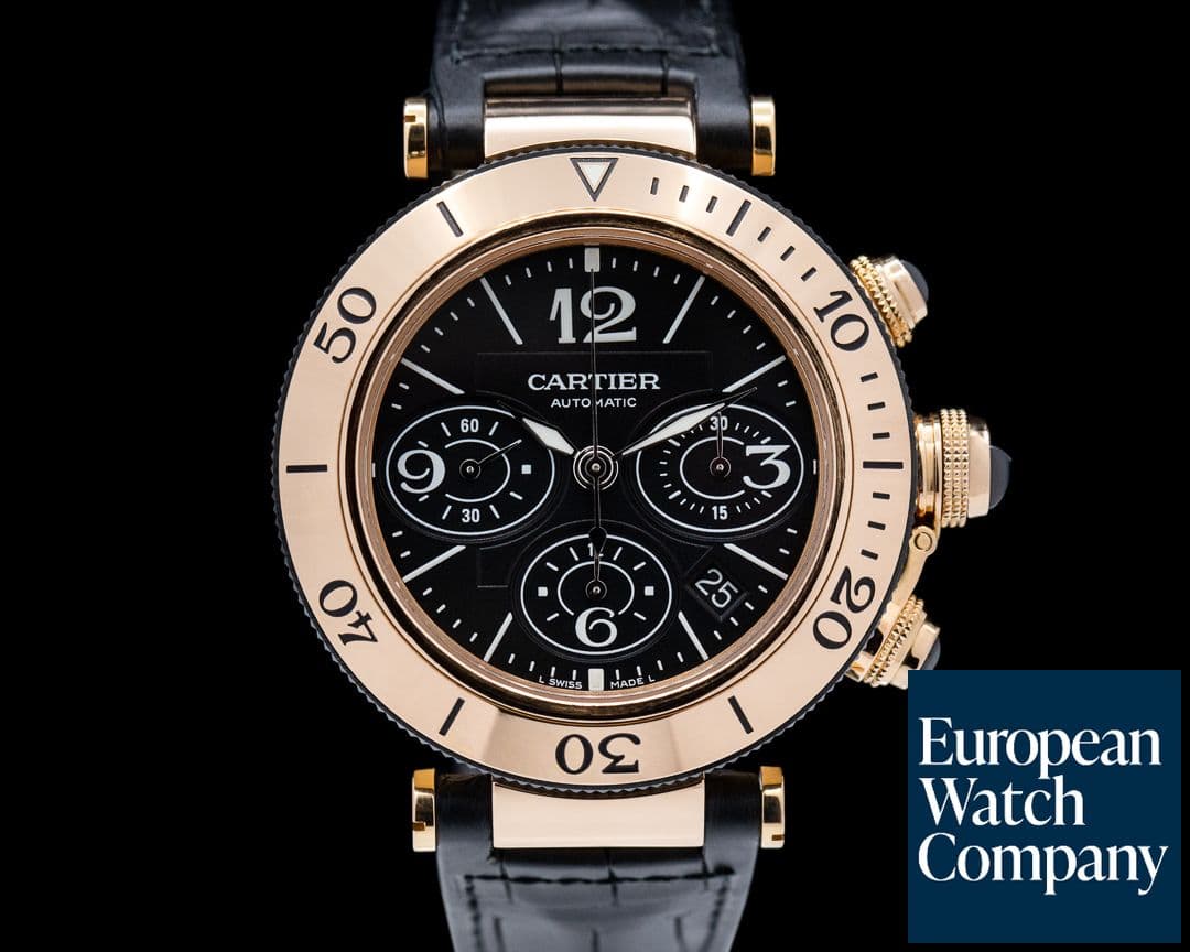 Image of Cartier Pasha Seatimer Chronograph 18k Rose Gold