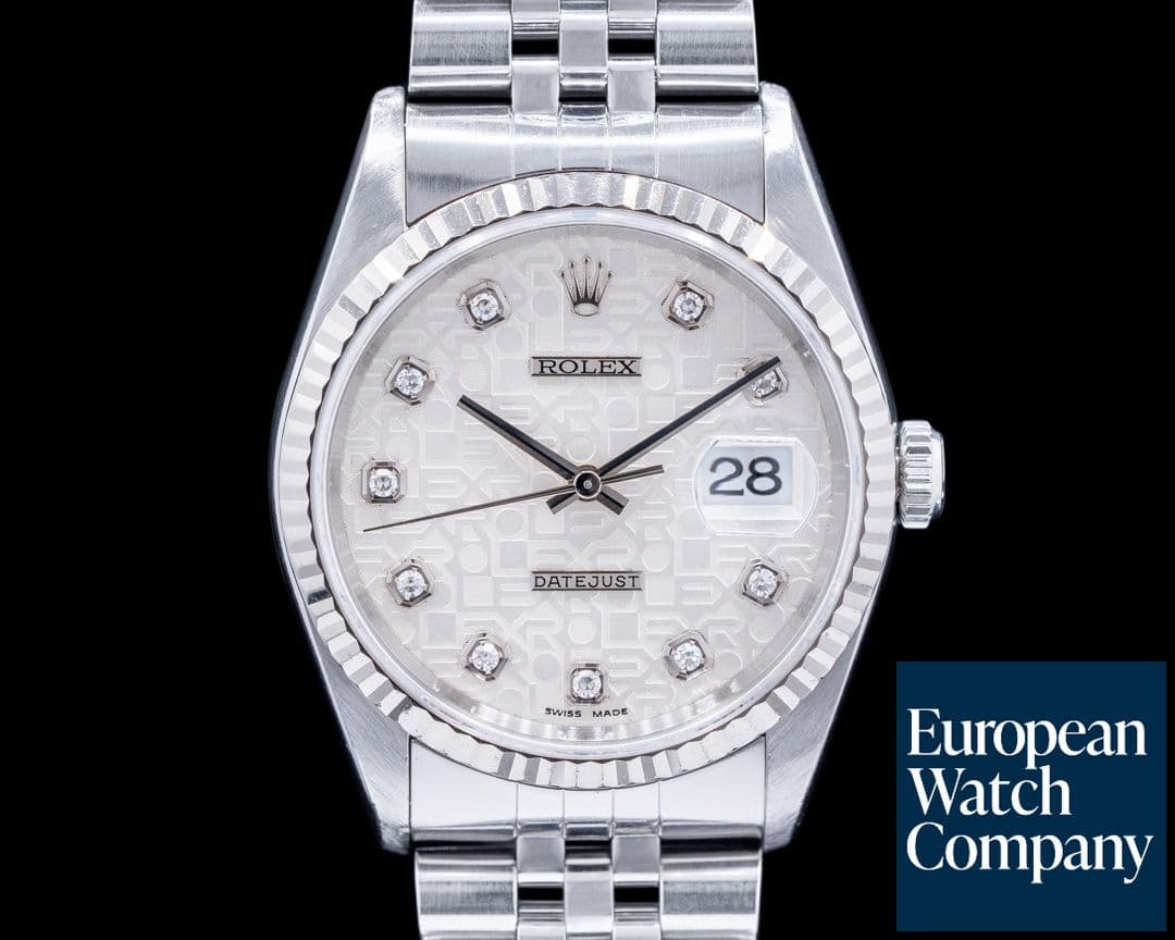 Image of Rolex Datejust Jubilee Diamond Dial SS Circa 1996