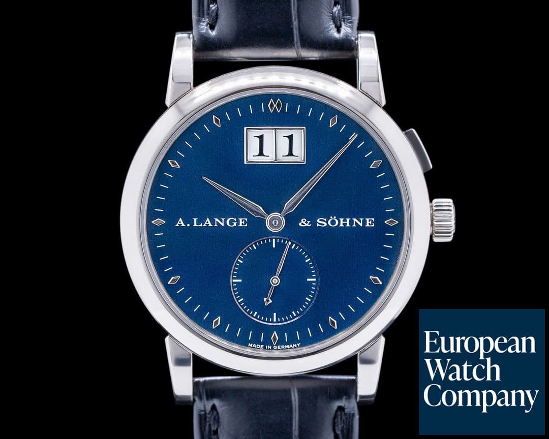 Image of A. Lange and Sohne Saxonia 105.027 White Gold Blue Dial RARE