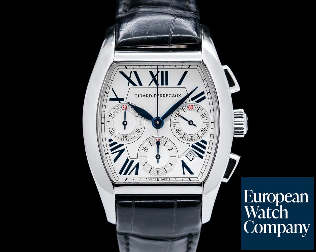 Image of Girard Perregaux Richville Steel Chrono Silver Dial
