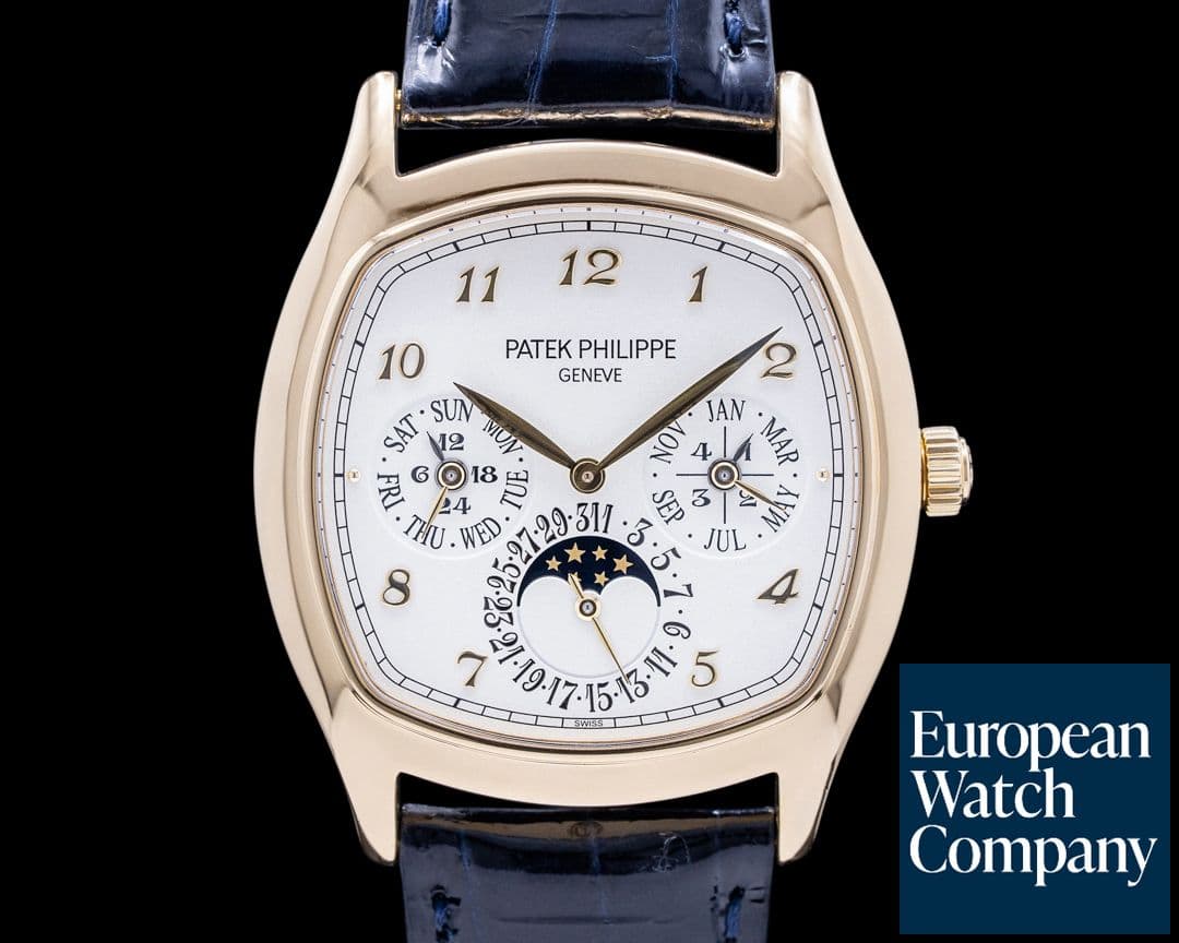 Image of Patek Philippe Perpetual Calendar 18K Yellow Gold Cushion Case