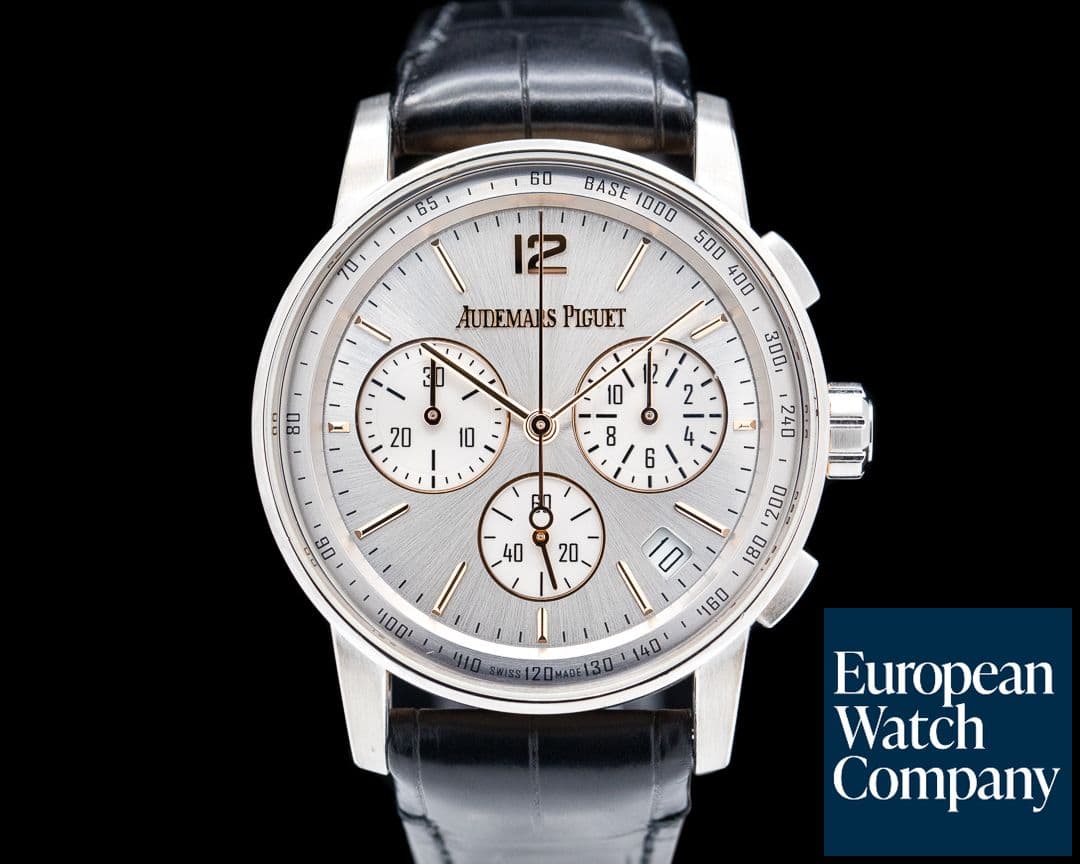 Image of Audemars Piguet Code 11:59 Chronograph 18k White Gold / Rose Gold with Silver Dial 