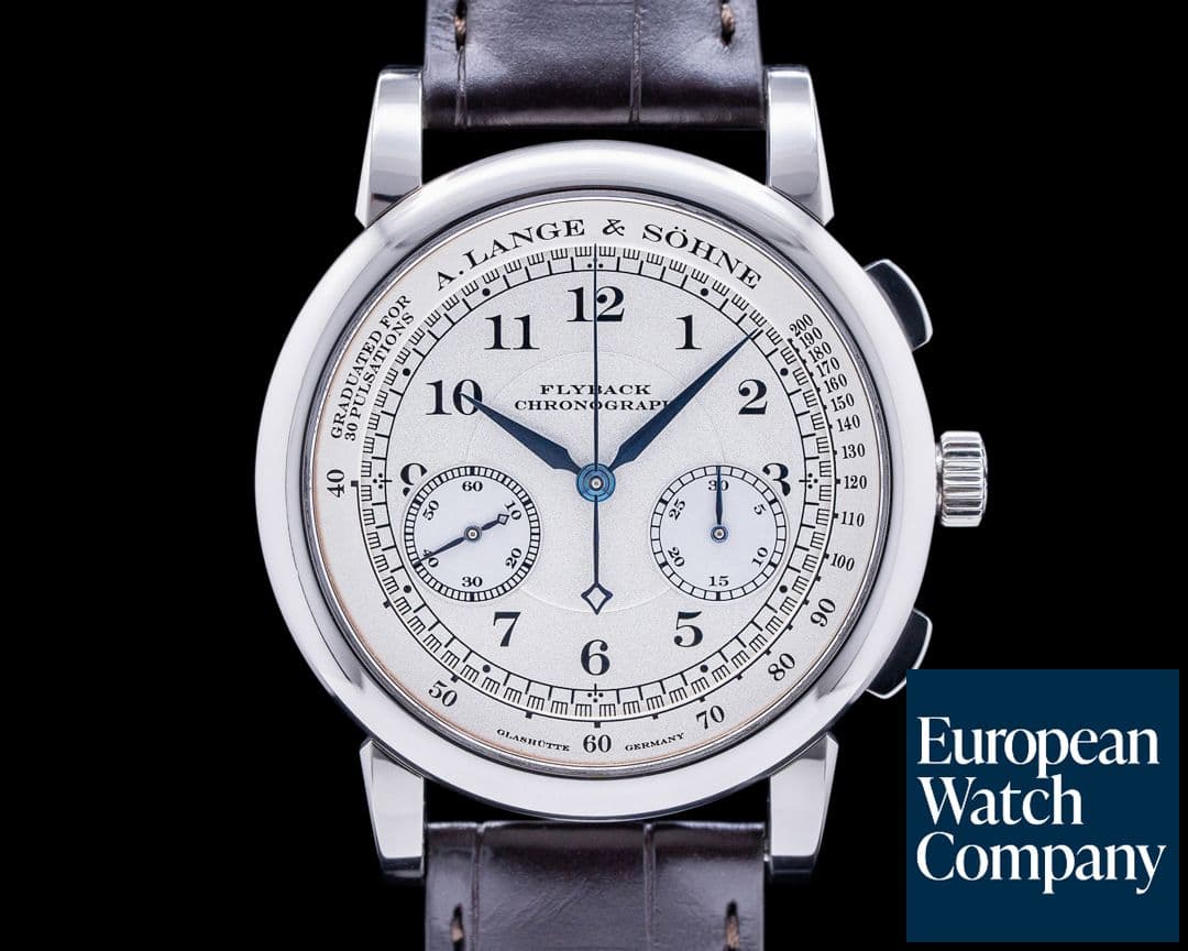 Image of A. Lange and Sohne 1815 Flyback Chronograph 401.026 Silver Dial 18K White Gold FIRST SERIES