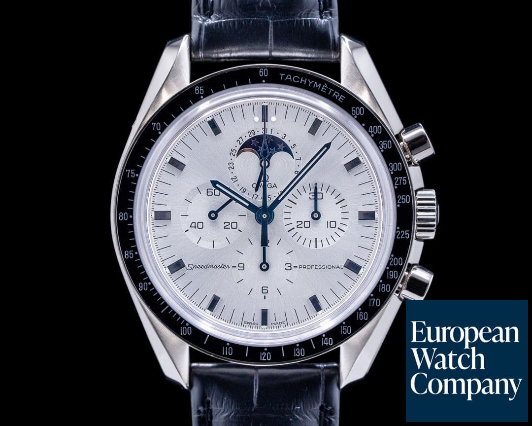 Image of Omega Speedmaster 18k White Gold Moonphase RARE