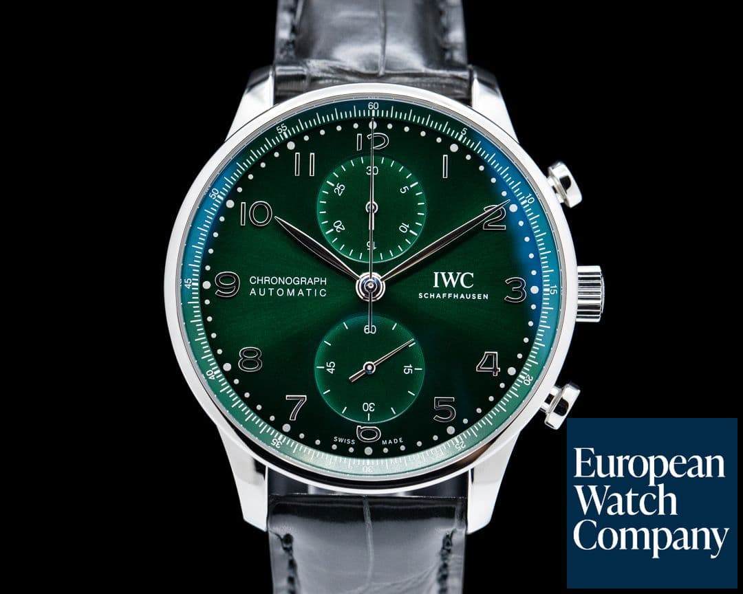 Image of IWC Portuguese Chronograph SS Green Dial 2023