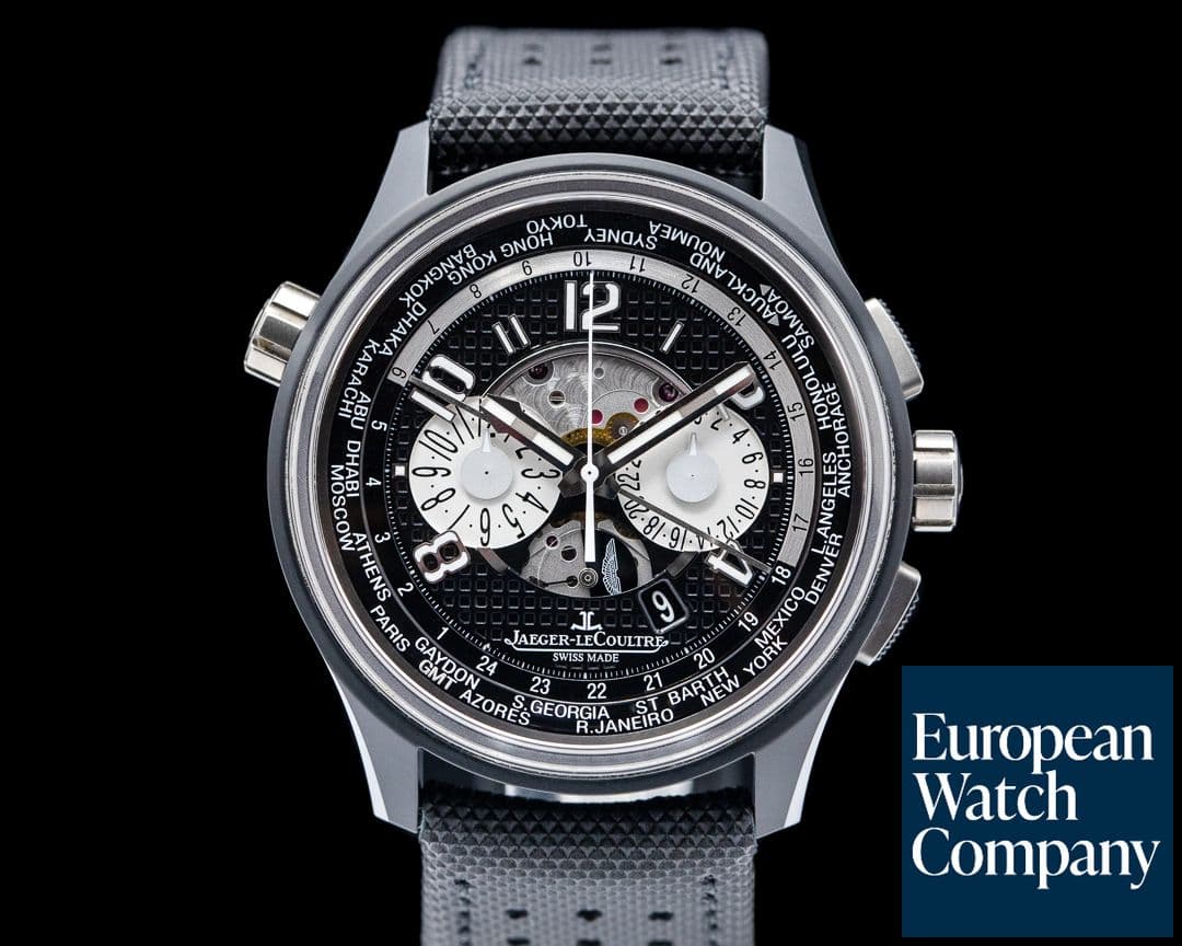 Image of Jaeger LeCoultre AMVOX5 World Chonograph Aston Martin Ceramic / Titanium