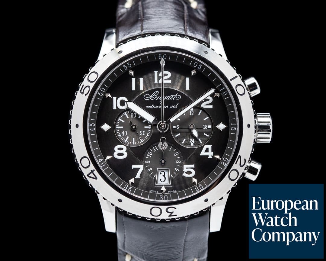 Image of Breguet Type XXI Flyback SS / Alligator Brown Dial 