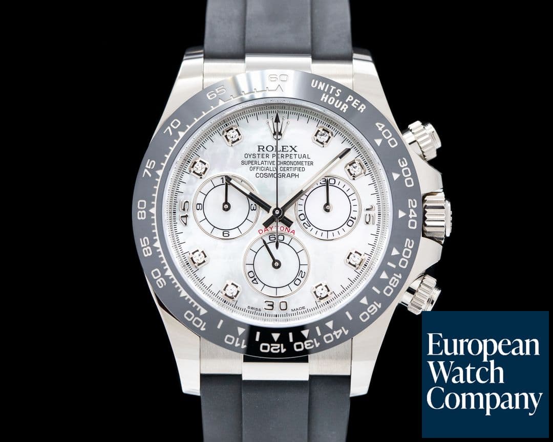 Image of Rolex Daytona 116519 Mother of Pearl Diamond Oysterflex 18K WG