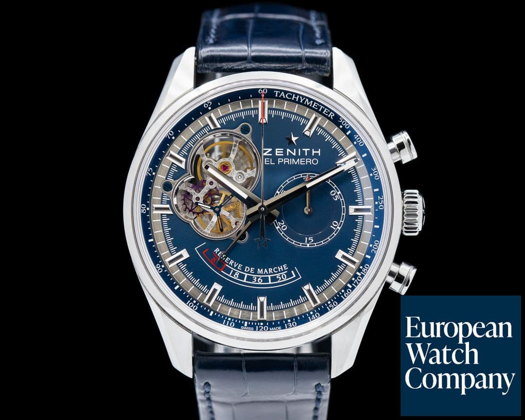 Image of Zenith Chronomaster Open Power Reserve Blue Dial SS Limited