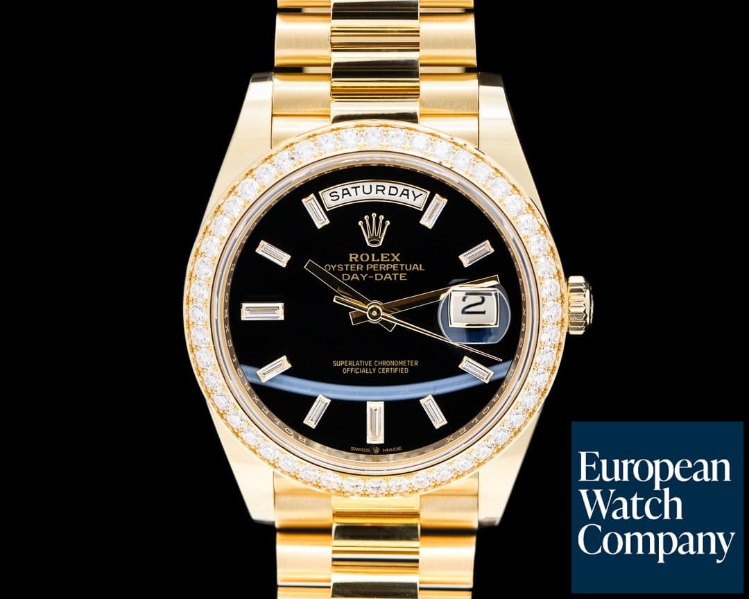 Image of Rolex Day Date Presidential Black Onyx Diamond Dial / Diamond bezel 
