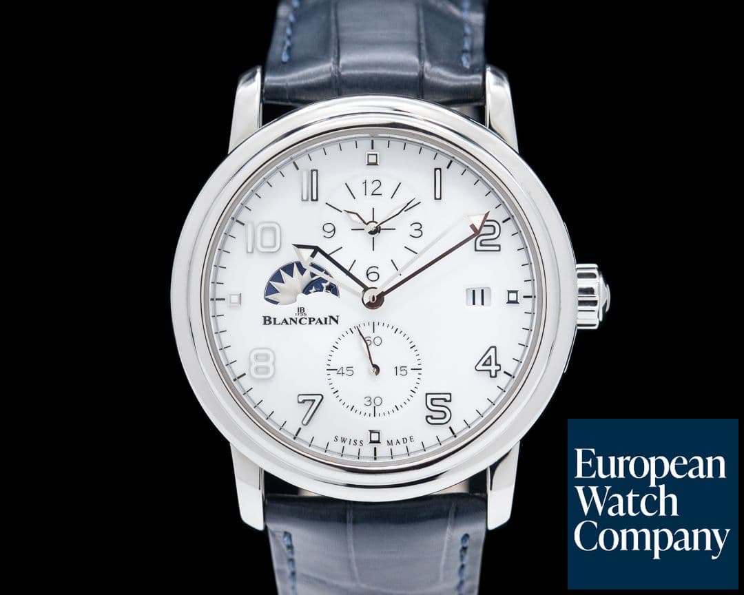 Image of Blancpain Leman Double Timezone SS White Dial 40MM
